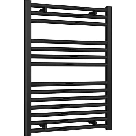Reina Diva Black Electric Towel Rail 800mm High x 600mm Wide (+ Black Weekly Program Element) (1/5)