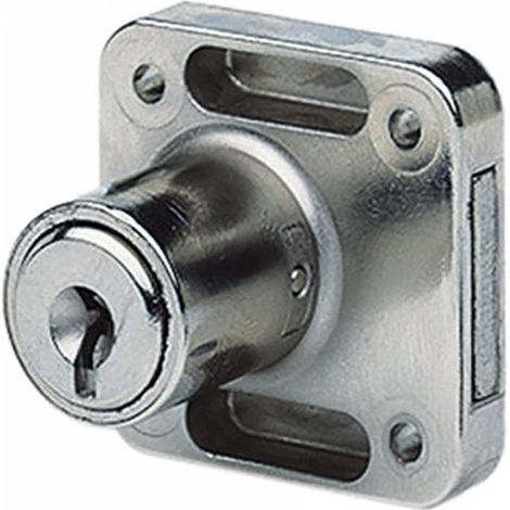 Vachette – Serrure de sûreté à paillettes 4464-G – Main gauche – Cylindre Ø 20mm, Long. 22mm, 5 paillettes – Finition nickelée (1/2)