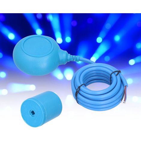Sensore a galleggiante circolare IP68 per il livello dell'acqua, adatto per piscine e serbatoi, con cavo di alimentazione da 4 metri.
