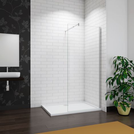 AICA 120x200cm walk in (10mm EasyClean ESG Sicherheitsglas)+70-120cm ziehbar für 6-10mm Glas (F-123) Stabilisierungsstange W12 (1/5)