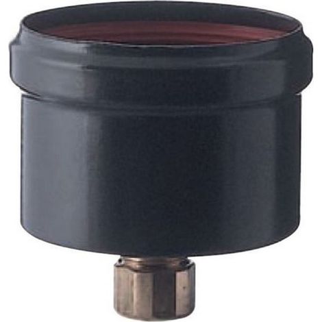 1227431006909  SCARICO CONDENSA SMALTATO NERO PESANTE DIAM. CM 8 X CM 25 LUNGO PER STUFA PELLET 97246