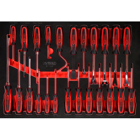 KS-Tools 811.3024 Schraubendreher-Satz in Schaumstoffeinlage, 24-tlg (1/4)