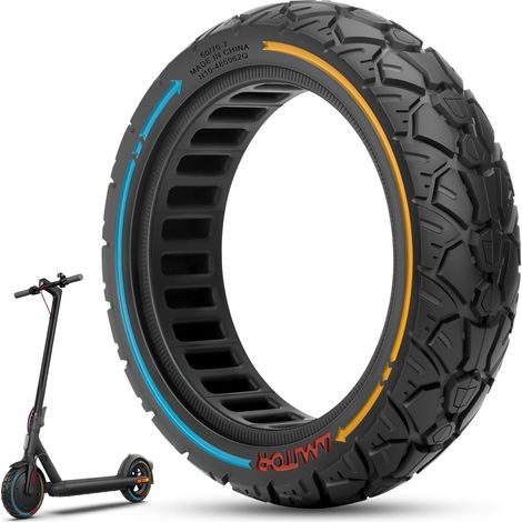 Pneu Plein 60/70-7.0 Offroad pour Xiaomi 4 Pro Roue (1. Gen) Trotinette Electrique, pour Pneu Increvable 10 Pouces Xiaomi 4pro 1st Gen, Zéro-Entretien & Haute Durabilité, (Fente 48.5mm), 1PCS (1/5)