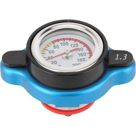 Universeller thermostatischer Kühlerverschluss, auslaufsicher, mit Temperaturanzeige, breiter Kopf 1,3 bar, für Wassertanks. (1/5)