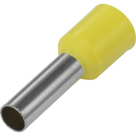TRU COMPONENTS 1091278 Aderendhülse 6 mm² Teilisoliert Gelb 100 St.