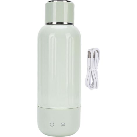 GARRYFIZH Bouilloire électrique de voyage 500 ml sans fil, rechargeable, portable, petite bouilloire avec 5 réglages de température, idéale pour le camping et la voiture (verte).