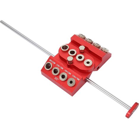 Gabarit de perçage multi-angles à positionnement étendu pour le travail du bois (30, 45 et 90°) (1/5)