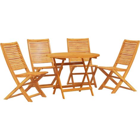 Maison Exclusive - Set da Pranzo per Giardino 5 pcs Marrone (1/5)
