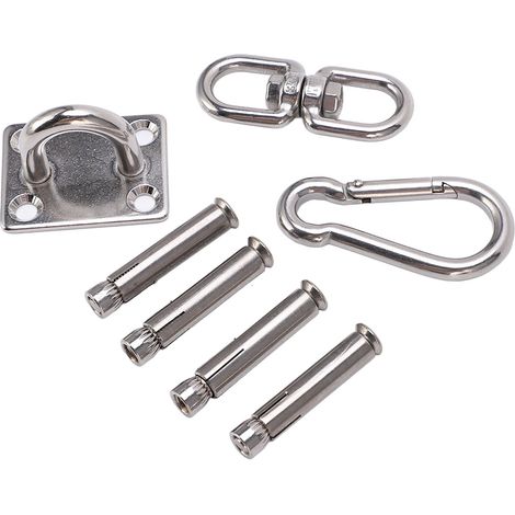 Kit de suspension pour hamac de plafond en acier inoxydable 250 kg, crochet de fixation pour balançoire yoga (1/5)