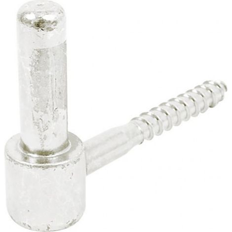 Afbat – Gond de porte à visser 16mm – Acier zingué blanc – Longueur 90mm – Fixation solide pour vantaux en bois