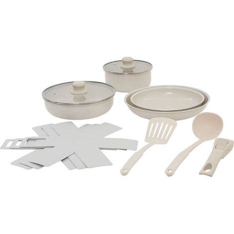 Juego de utensilios de cocina «essentiels», 12 piezas, color beige - 5five (1/4)