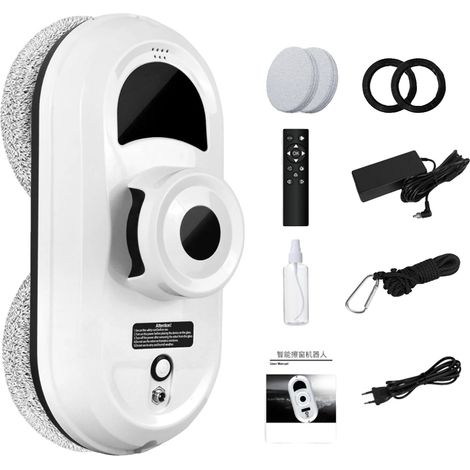Robot limpiacristales con detección inteligente de contornos y control remoto, color blanco (5600 Pa). (1/2)