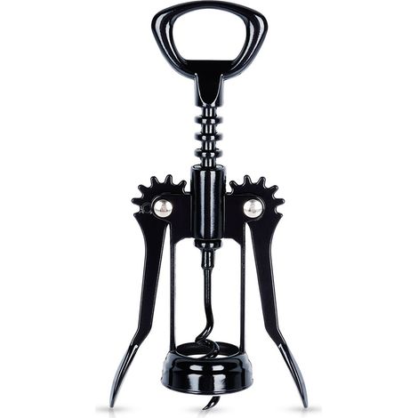 Sacacorchos de metal negro de 16 cm