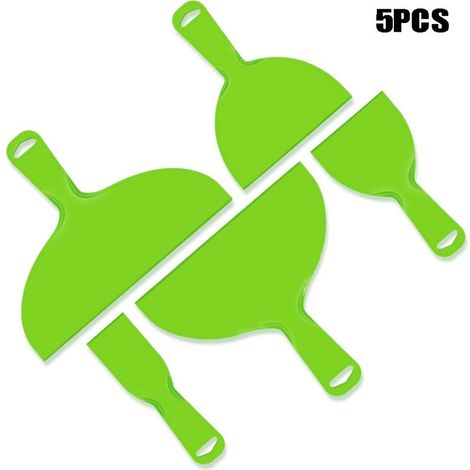 Grattoir En Plastique 5 Pièces, Outil De Grattoir, Spatule De Nettoyage Des Murs, Grattoir Applicateur, Grattoir À Peinture, Outil Polyvalent (1/5)