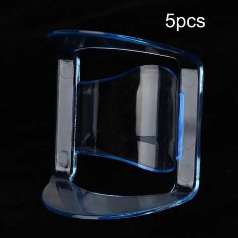 Lot de 5 écarteurs buccaux orthodontiques dentaires pour les lèvres et les joues, accessoire buccal transparent bleu (1/5)