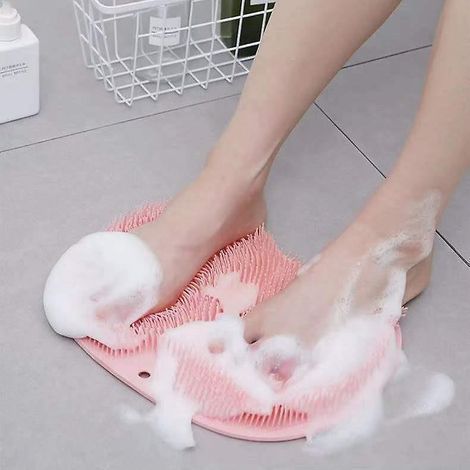 lot De 2, Rose Et Bleu, Tapis De Bain Pour Pieds Et Orteils Avec Ventouses Antidrapantes Et Poils De Massage, Tapis D'acupression Doux Et Exfolian (1/5)