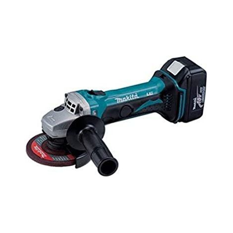 Makita DGA452RME - Mini-amoladora a bateria 18V 4.0 Ah litio-ion 115 mm con sistema antirestart