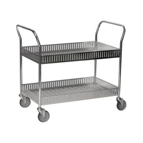 Kongamek Tischwagen mit Rand 1130x550x940mm Ladefläche verzinkt mit Bremse (1/4)