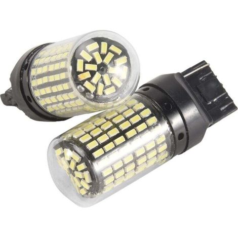 Lot De 2 Ampoules LED 7440 Canbus Sans Erreur T20 W21W 144 SMD Blanc Feux Recul Clignotants (1/3)