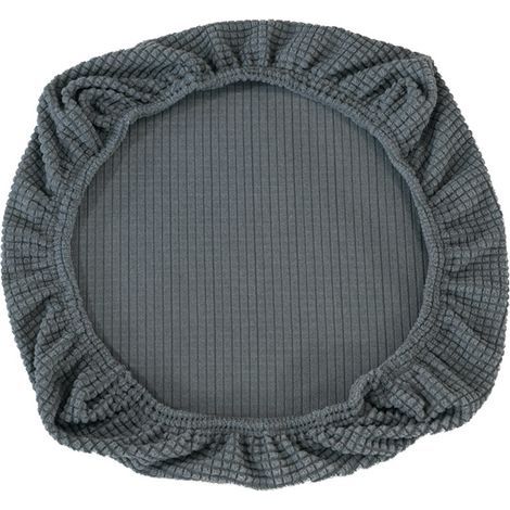 Coprisedia elasticizzato per sedie da ufficio, sedie girevoli, coprisedia (grigio scuro 50-65 cm × 50-63 cm) (1/5)