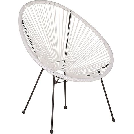 Garden Chair ACAPULCO II PE Rattan White