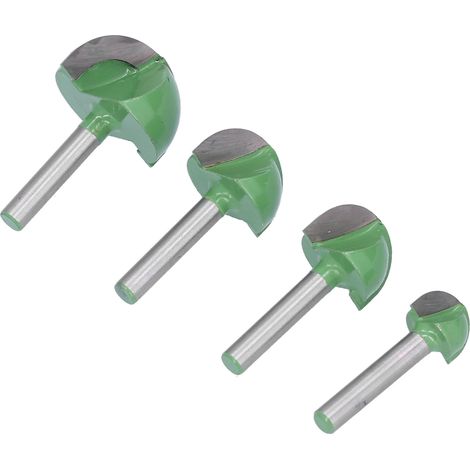 4 fraises à gorge à nez rond 2 dents en acier tungstène pour outils de coupe CNC pour le travail du bois (1/5)