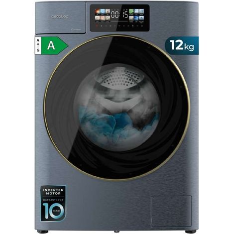 Cecotec Lavadora Carga Frontal 12Kg Bolero DressCode 12950 Autodose Direct Drive 3D Titanium. 1400RPM, 13 Programas, Motor Direct Drive, Diseño Core Matrix Screen 9,2" y Core Body, Func Inteligentes (1/4)