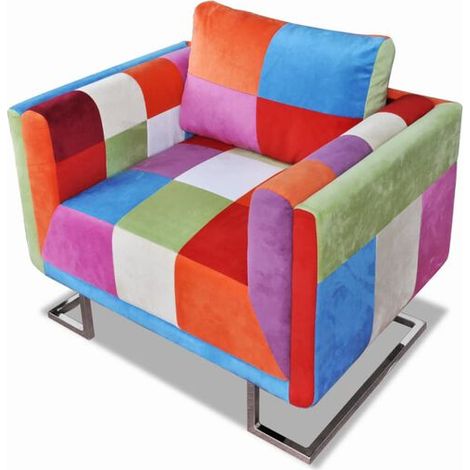 Chaise cubique modulaire en métal chromé – Siège design moderne pour bureau, salon ou espace de travail – Montage facile sans outils (1/5)
