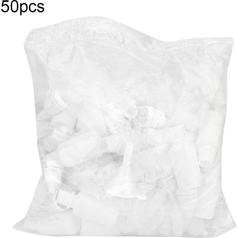 50 flacons plastique blancs 10ml, compte-gouttes compressibles vides pour liquides yeux, récipient doseur 50 pièces (1/5)
