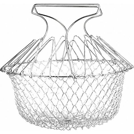 Panier à friture profond en acier inoxydable, passoire ronde, ustensile de cuisine multifonctionnel