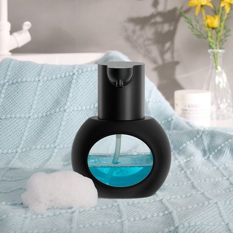 Automatischer, berührungsloser Seifenspender mit Infrarotsensor für Schaumhändewaschen – Schwarz – AquaForge (1/5)