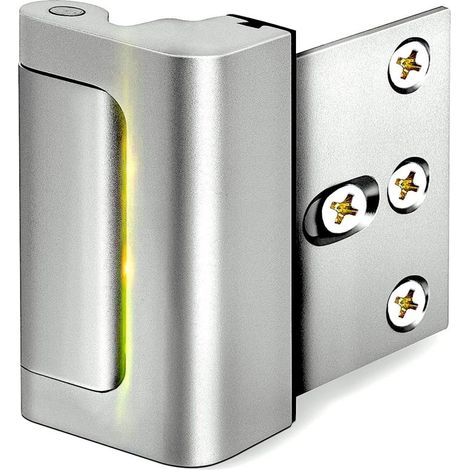 Sicherheitsschloss für Haustür, 7,6 cm Anschlag, Tragkraft 363 kg, Nachtschloss (Silber)