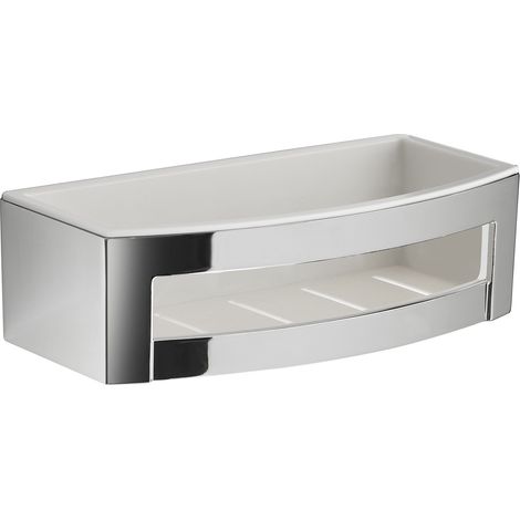 GEDY Zante porta oggetti doccia rettangolare a parete bianco cromato codice prod: 0000A7182300000 (1/3)