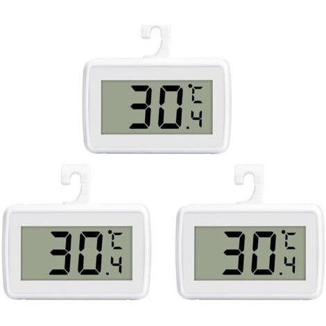 Thermometer, Digital Thermometer for Fridge Freezer with Reading LCD Display Placement Modes Hanging, Standing - 3 Pieces (1/5)