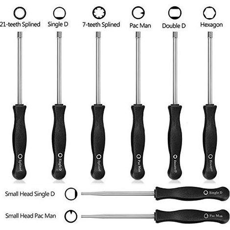 Lot de 6 tournevis de réglage carburateur – compatibles Sears, Poulan, Husqvarna, Weedeater, Echo, Toro, Ryobi, Homelite – pour tronçonneuse et débroussailleuse