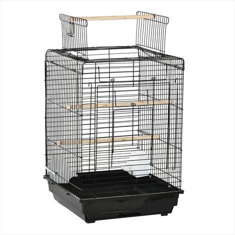 Cage pour oiseaux acier avec plateau amovible et poignée 40 x (1/5)