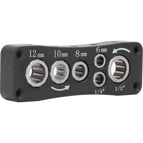 Mordaza para fresadora, soporte para brocas de fresadora, funciona con vástagos de 1/4", 1/2", 6 mm, 8 mm, 10 mm, 12 mm, organizador de brocas de fresadora de acero al carbono, quita y (1/5)