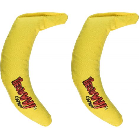 Jouet à chat banane jaune (paquet de 2) (1/2)