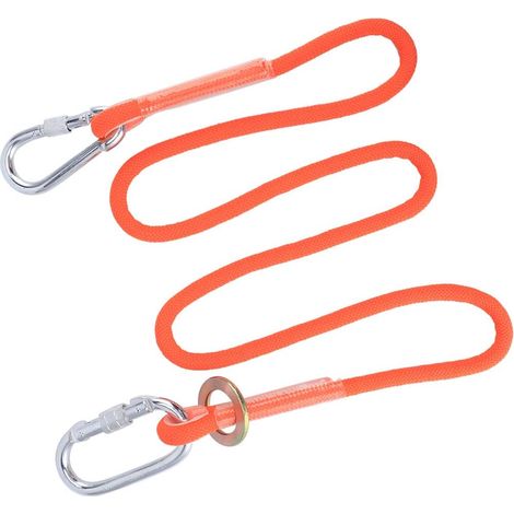 Aerial Work Safety Belt Rope, 1.6M Fall Arrest Harness Belt Kit Outdoor Construction Insurance Lanyard with Small Buckle (1/5)