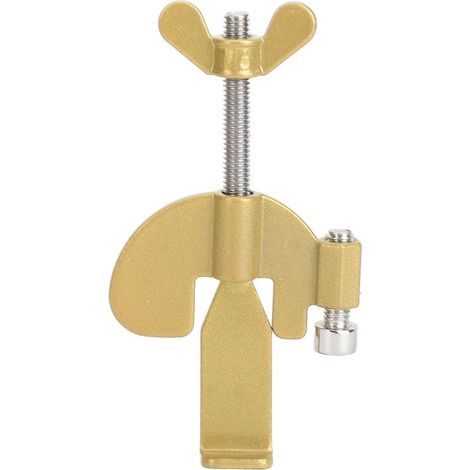 Cadenas portable de sécurité pour porte, en acier inoxydable, facile à utiliser et robuste, idéal pour les voyages, la maison, l'hôtel ou les dortoirs (couleur or). (1/4)