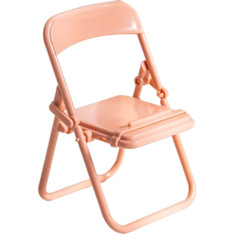 Pink Support téléphone pliable en plastique, porte-chaise mignon pour étudiants, tablettes et smartphones en dortoir