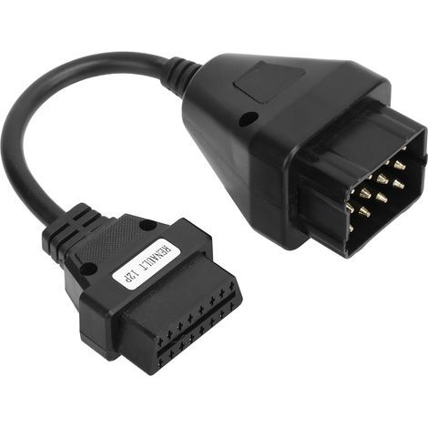 Adaptateur OBD2 Professionnel 12 Broches vers 16 Broches, Câble Prolongateur de Diagnostic Auto (1/5)