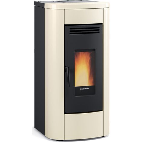 Stufa pellet ventilatailata 8KW Klaudia 5.0 avorio