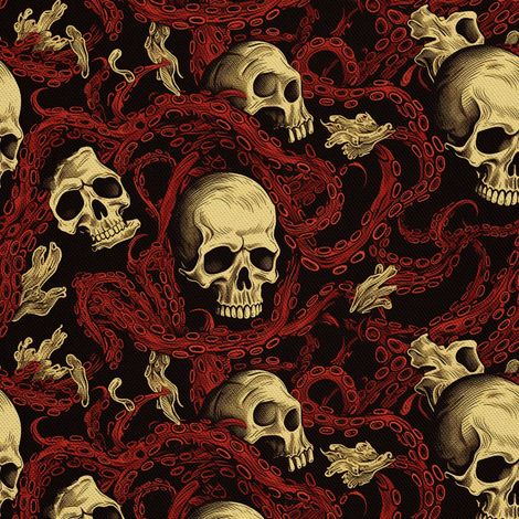 Tela Oxford decorativa para exteriores - Motivo de calavera I DX4969 (1/5)