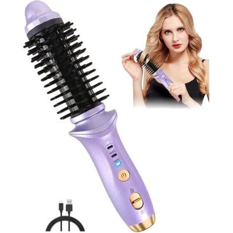 Curling Iron - Cordless 3-in-1 Styler - Straightening Comb - Three Temperature Settings - Cordless Styling Comb - Curling Comb - Curling - Styling - 22.54.44.2 cm - Purple (1/5)