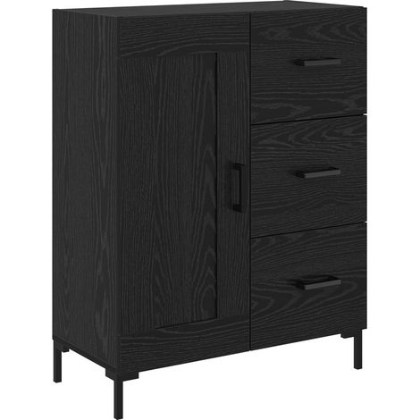 Maison Exclusive - Vitrina Roble negro 69.5 x 34 x 90 cm Madera c (1/5)