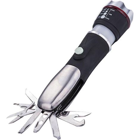 Torcia a LED con martello multifunzione per campeggio di emergenza - WELLNGS-AquaForge (1/5)