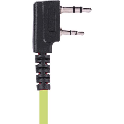 Écouteur PTT 2 broches pour talkie-walkie, câble plat, microphone intégré (vert)-AquaForge (1/2)