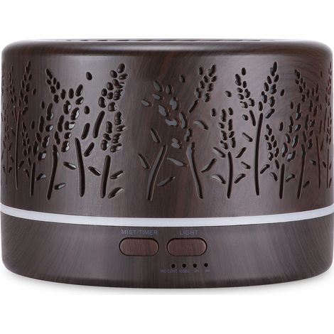 Diffusore di oli essenziali da 500 ml, diffusore di aromaterapia, umidificatore d'aria senza acqua, spegnimento automatico, LED a 7 colori, ideale per il soggiorno (1/5)