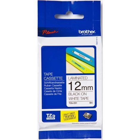 Brother SCHRIFT SCHWARZ / BAND WEISS (TZE 221 PRÄGEB.  9MM)